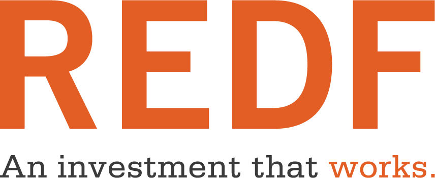 REDF logo with the tagline "An investment that works."