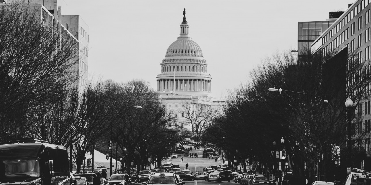 Busy street in Washington DC