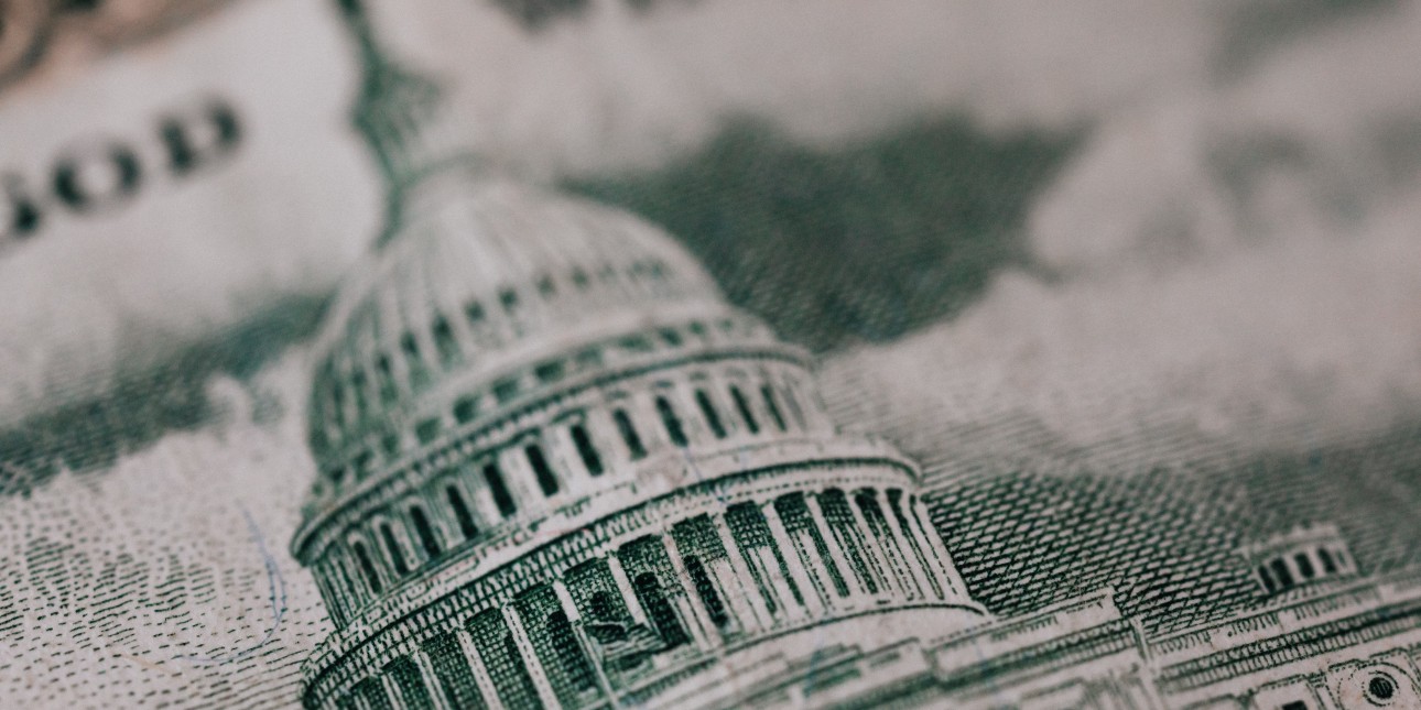 the US Capitol on a $50 bill