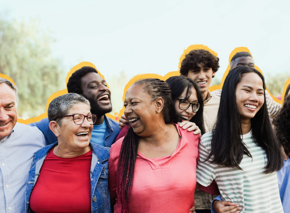 an intergenerational group of people 