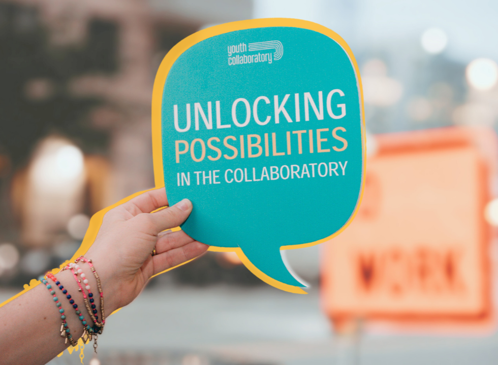 Bubble that reads "Unlocking Possibilities in the Collaboratory"
