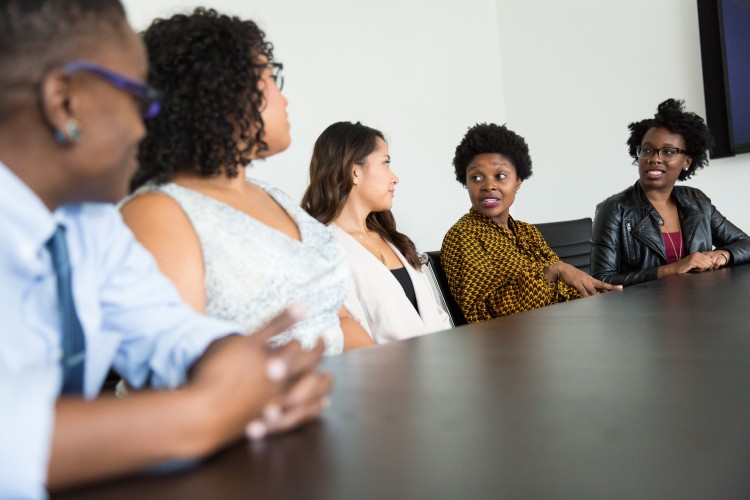 group of people at conference table