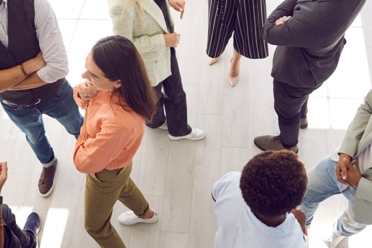 Group of people interacting